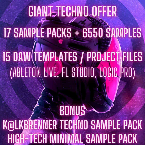 Giant Techno Offer (17 Sample Packs & 6550 Premium Samples + 15 Templates)